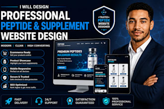 design peptide website supplement research fda peptide ads website design