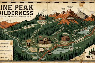 create custom trail, hiking, route, terrain, transit, and tourist maps