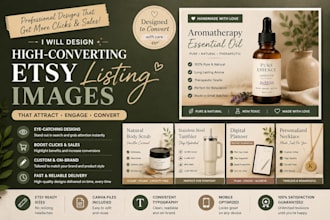design, redesign etsy listing images etsy product and infographics