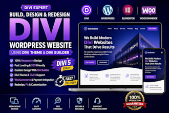 build, redesign and fix wordpress divi websites using divi theme and divi