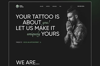 build squarespace tattoo studio website body art shop piercings website