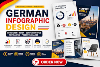 design german infographic brochure flyer and company profile