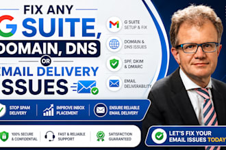 fix any g suite domain dns or email delivery issues