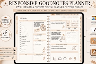 do etsy digital planner, etsy digital products, hyperlinked planner, etsy shop