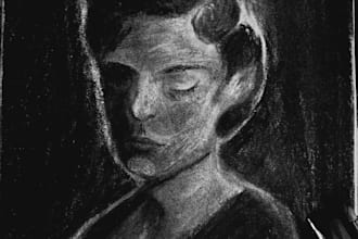 create a visual masterpiece using charcoal and graphite