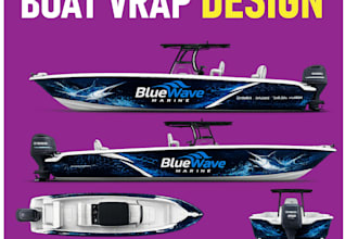 design custom boat wrap, yacht wrap and marine graphics
