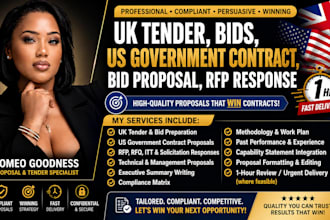 bid UK tender government contract technical bid proposal writing rfp response