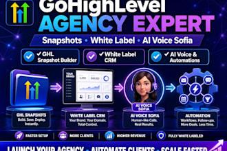 ghl snapshot builder gohighlevel agency setup white label crm and ai voice sofia