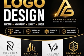 design a modern minimalist business logo for your brand