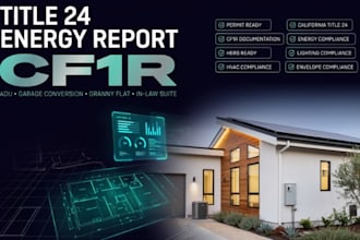 prepare title 24 energy report cf1r for adu garage granny flat in law suite ca