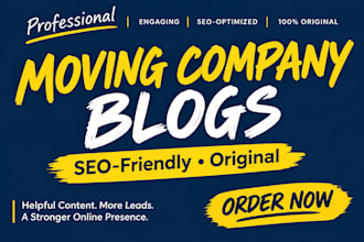 write SEO content for moving and packing services