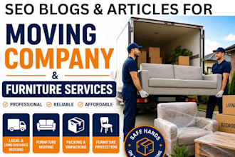write SEO blogs for moving, packing, and travel services