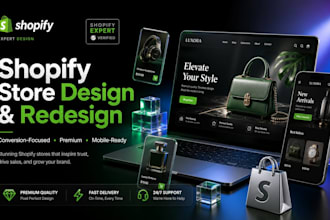 design luxury shopify store design for your products and dropshipping store