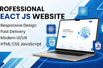 build a modern responsive landing page using HTML CSS react js