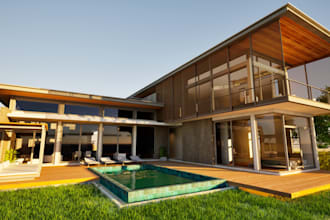 create professional 3d exterior architectural renders