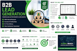 do b2b lead generation,prospect list creation and web research
