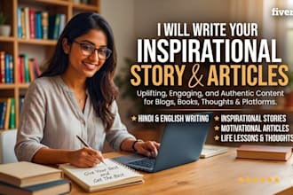 write inspirational stories, thoughts, and hindi content