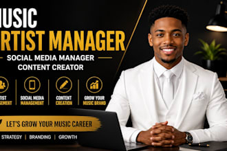 be your music artist manager, social media manager, and content creator