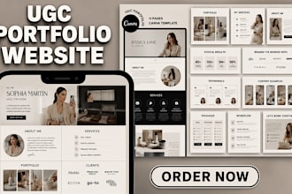 design canva ugc portfolio website media kit with editable canva ugc portfolio