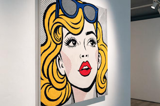 draw pop art illutration, portrait cartoon, pop art portrait