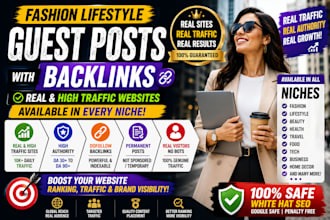 publish lifestyle guest posts on high da fashion and lifestyle blogs for ranking