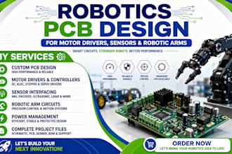 robotics pcb design for motor drivers, sensors and robotic arms