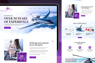 build wix aircraft charter website, wix pricate rental aviation service website
