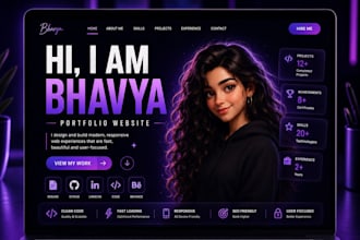 create a stunning personal portfolio website