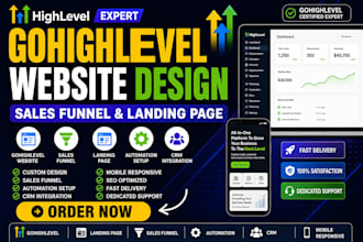 design gohighlevel website gohighlevel sales funnel go high level landing page