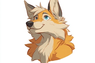 draw a good headshot icon for your furry character