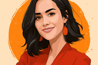 create a face into color vector art portrait