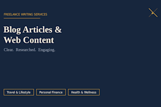 write engaging blog articles and web content