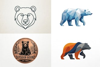 do bear head logo with vector file