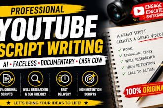 write professional youtube scripts