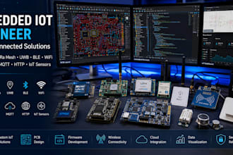 develop lorawan, lora mesh, uwb, ble, wifi, nfc, rfid and iot solutions