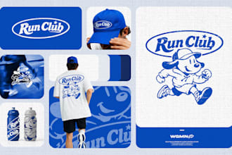 design retro cartoon logo for your brand