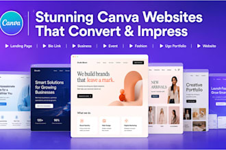 design canva website, canva landing page, ugc portfolio, canva portfolio website