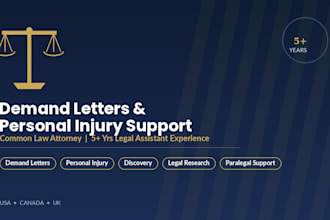 draft demand letters and assist with personal injury legal matters