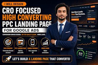design cro focusd high converting ppc landing page for google ads
