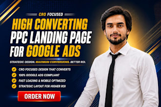 design cro focusd high converting ppc landing page for google ads