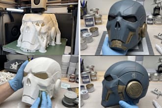 3d print and paint, ship custom 3d mask 3d helmet cosplay helmet halloween mask