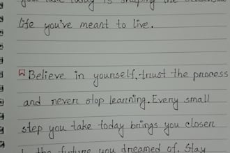 provide neat and clean handwriting notes and letters