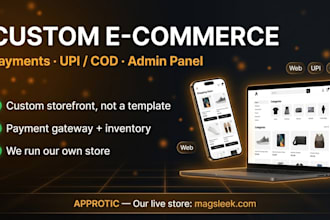 build a custom ecommerce website with payment gateway