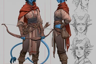 dnd character design and illustration