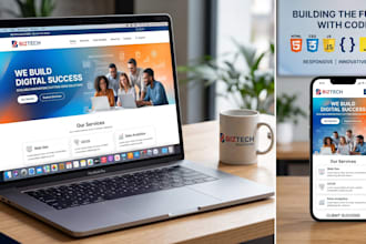 build a responsive HTML CSS javascript website