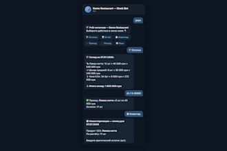 build a custom telegram bot for your business orders booking