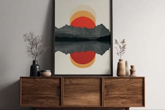 design trendy wall art or printable posters