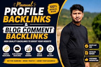 build manual profile  backlinks for SEO