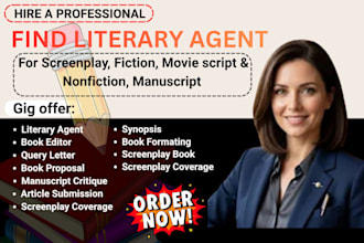 find literary agents for screenplay fiction movie script nonfiction manuscripts