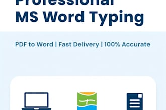 do professional ms word typing, pdf to word and data entry